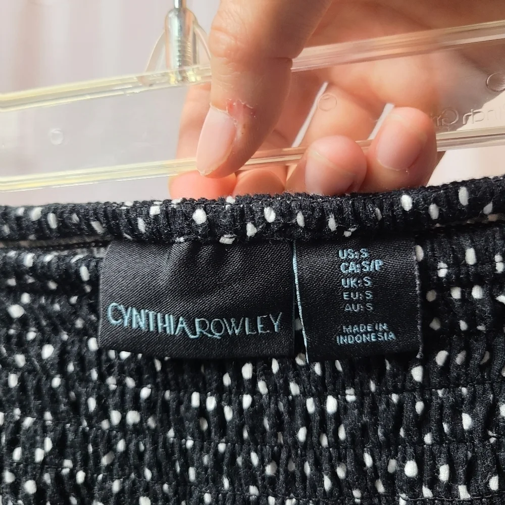 Cynthia Rowley Polka Dot Pattern Pleated Midi Skirt - Picture 3 of 3